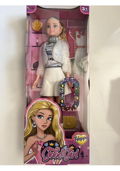 Beyaz Ceketli Beyaz Etekli Bebek 30 Cm Model Oyuncak Bebek Model Bebek