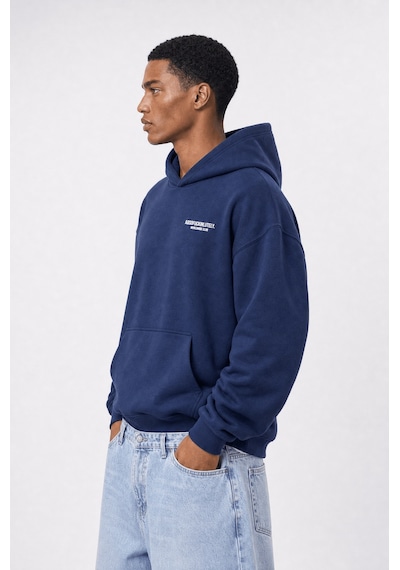 Respire Erkek Absofuckinlutely Baskılı Oversize Hoodie Lacivert