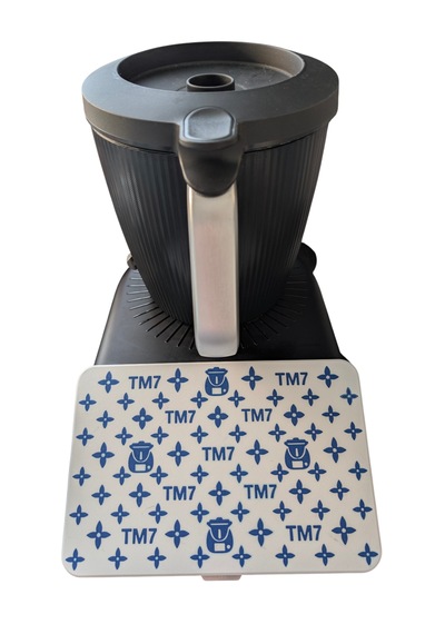 Thermomix Tm7 Uyumlu Şık Tasarımlı Mutfak Ekran Koruyucu Kılıf Aparatı Mavi Beyaz