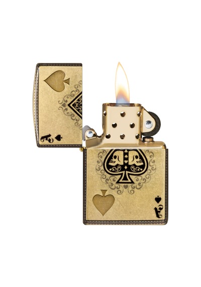 Zippo 48458 Ace Of Spades Design Çakmak Çok Renkli