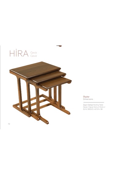 Furax Zigon Sehpa Hira Ceviz - Ceviz