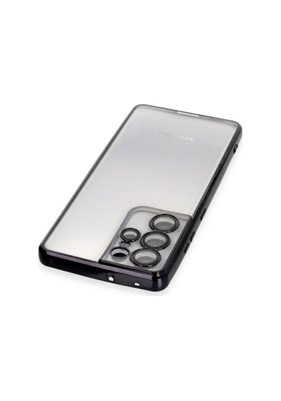 Samsung Uyumlu Galaxy S21 Ultra Kılıf Razer Lensli Silikon - Siyah 0.2M-Çok Renkli
