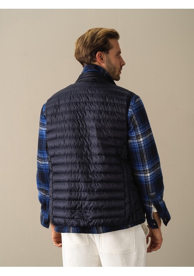 Xint Lacivert Regular Fit Dik Yaka Şişme Yelek 190526