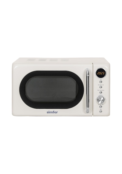 Simfer 4605 20Litre Retro Mikrodalga Fırın Dijital Krem