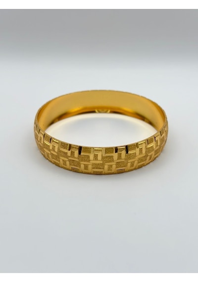 Arnes Jewelry Çelik 22 Ayar Altın Kaplama Bilezik Ar443nes Gold