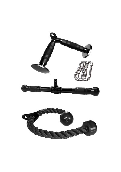 Çalışma Istasyonu Aparatları - Fitness Aparatları Seti - V Bar - Lat Triceps Bar - Triceps Halat