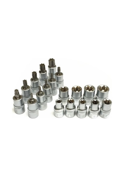 Dorf 1/2 Torx Ve İç Dış Torx - E Lokma Seti 19 Parça - Çantalı