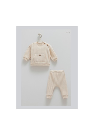 Caramell Barbosa Soft Teddy 2'li Takım 1-3ay/3-6ay/6-9ay/9-12ay Tku1862 Ekru Ekru
