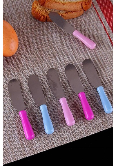 Tereyağı Bıçağı - Mini Spatula 6 Adet - Pyrz-768419 Renkli