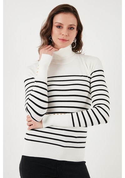 Fashion Friends Bayan Kazak 25k0024k1 Ekru Çizgili Ekru Çizgili