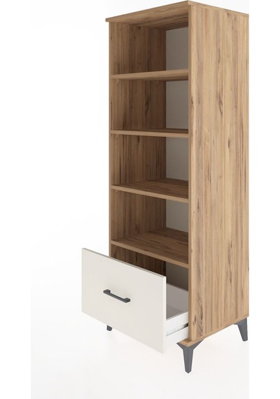 Hyperion Dolap 4 Raflı Tek Çekmeceli 60x44x163 Çam-aytaşı Atlas Çam