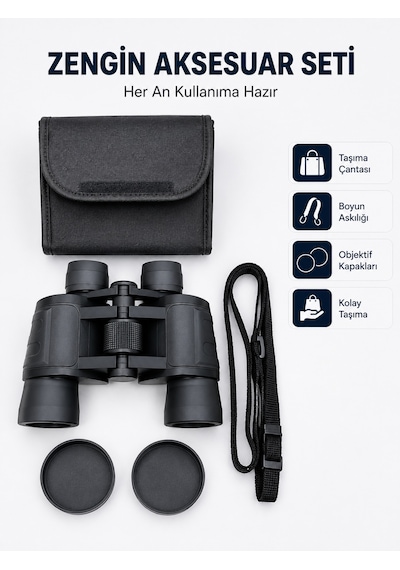 20x Büyütmeli Profesyonel Dürbün Hd Optik Lens Taşıma Çantalı Ve Boyun Askılı - Lisinya