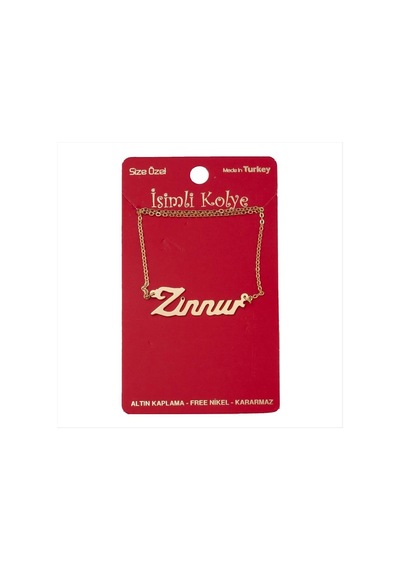 Zinnur - 493 - İsimli - Nazblsmm - Kolye Sarı altın
