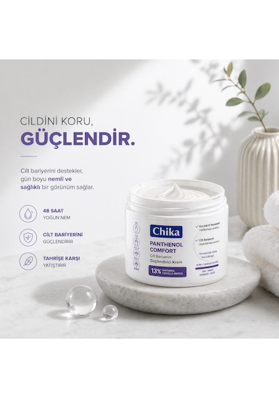 Chika Med + Panthenol Cilt Rahatlatıcı Nemlendirici Krem 400 Ml