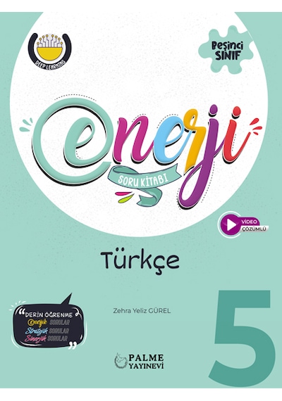 Palme Yayınevi Enerji 5. Sınıf Türkçe Soru Kitabı