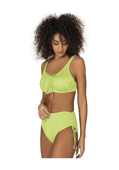 Endeep Kadın Büyük Beden Balenli Destekli Bağlama Detaylı Yeşil Bikini Takımı-yeşil Yeşil