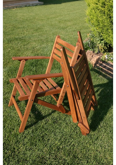 Modermo Ahşap Katlanır Koltuk Ceviz