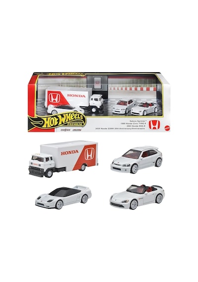 Hot Wheels Honda 4 Lü Diorama Çok Renkli