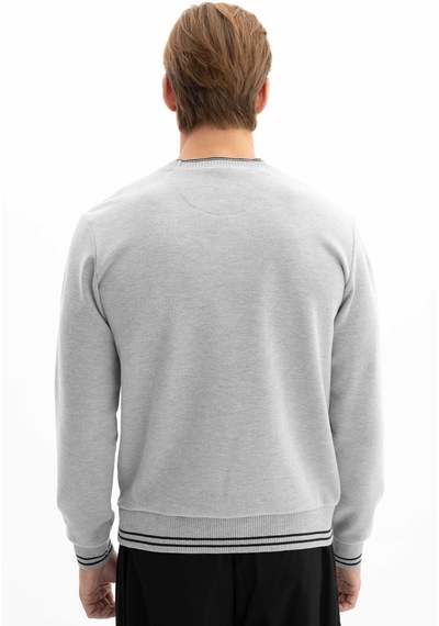 AR-MA Arma Erkek Basic Regular Fit Selanik Kumaş Bisiklet Yaka Sweatshirt Kazak 001