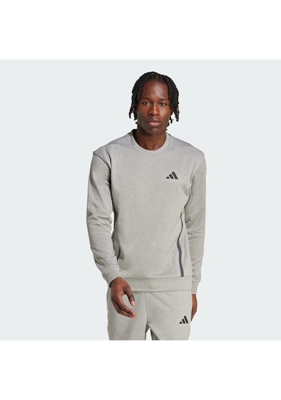 Adidas Game & Go Team Issue Bisiklet Yaka Erkek Sweatshirt Jc5695 Gri