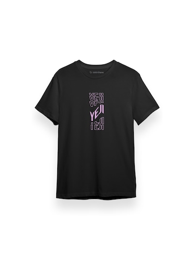 Itzy Yeji Siyah Kısa Kol Erkek Tshirt 001