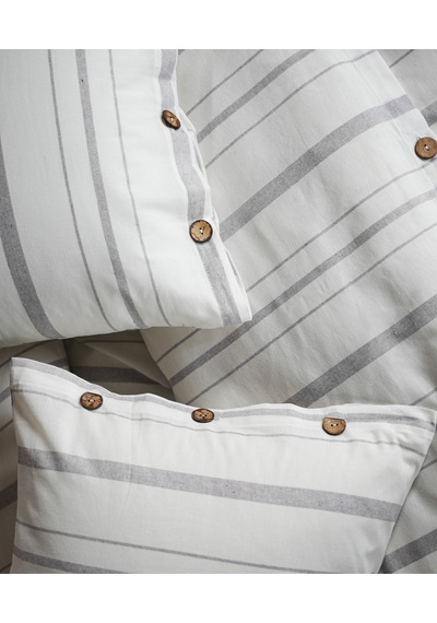 Cotton Collection Tek Kişilik Çizgili Nevresim Seti Solinea Renkli