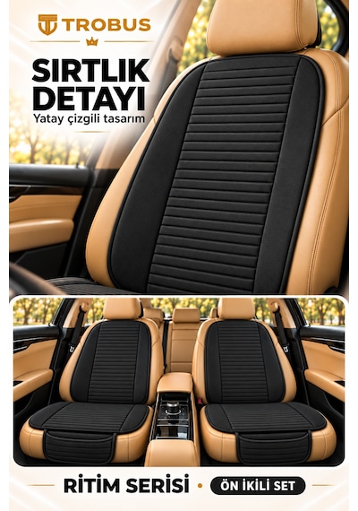 Trobus Ritim Opel Astra 2011-2015 Baby Face Ön İkili Koltuk Minderi Siyah