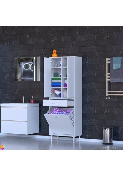 Eliusta Reli Dolap Beyaz Çok Kullanımlı 65 Cm Eninde Banyo Dolabı 60x171x32,5 Cm 2 Kapak 6 Raf Dolap Beyaz Eliusta Reli Dolap Beyaz Çok Kullanımlı 65 Cm Eninde Banyo Dolabı 60x171x32,5 Cm 2 Kapak 6 Raf Dolap Beyaz