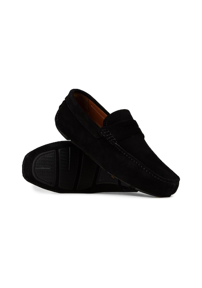 Deery Erkek Hakiki Süet Siyah Penny Loafer - E0920msyhc02