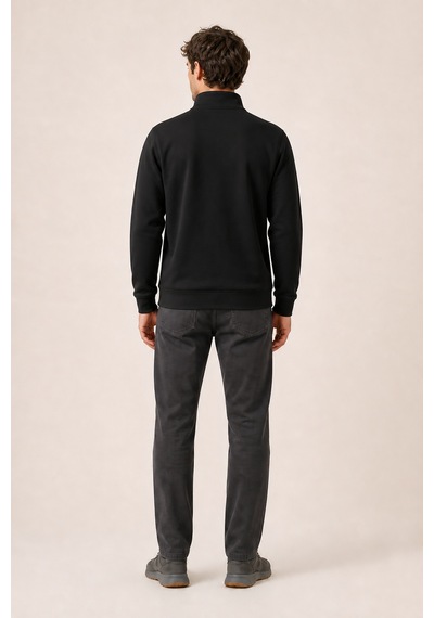 Redline Krivs Bisiklet Yaka Regular Fit Kışlık Sweatshirt Siyah