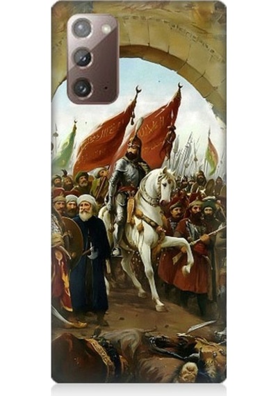 Samsung Galaxy Note 20 Uyumlu Fatih Sultan Mehmet İstanbul Desenli Silikon Kılıf