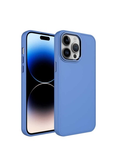 Apple Uyumlu iPhone 13 Pro Max Kılıf Metal Çerçeve Ve Buton Tasarımlı Silikon Zore Luna Kapak Lavendery Gray
