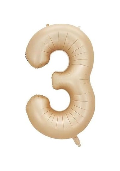 Benim Marifetlerim - 3 Rakamı Karamel Folyo Balon 34 İnch 86 Cm Genel