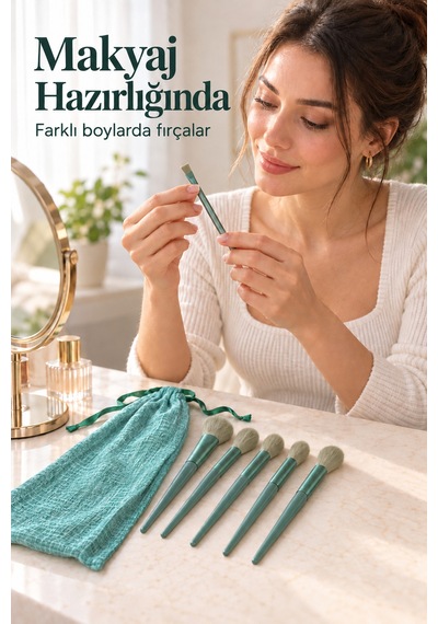 Profesyonel Kullanıma Uygun 13 Parça Makyaj Fırçası Takımı Fiber Kıllı - Lisinya 06814147