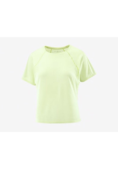 Salomon Shakeout Aır Cropped Kadın Koşu Tişörtü Lc2774500 Yeşil