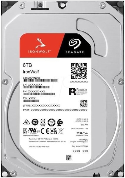 Seagate 3.5" 6tb Ironwolf St6000vn006 5900 Rpm 256mb Sata-3 Nas Diski