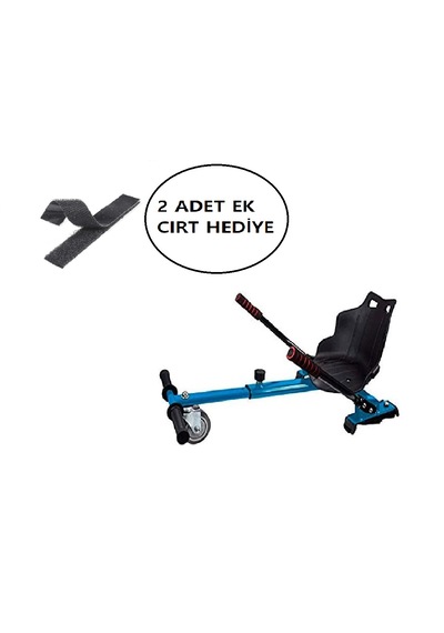 Hoverkart Elektrikli Kaykay Koltuk Scooter Aparat Mavi + Ek Cırt