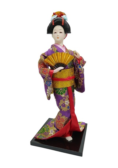 Japon Kimonolu Geyşa Bebek Kabuki Biblo 30 Cm No.14 Anime