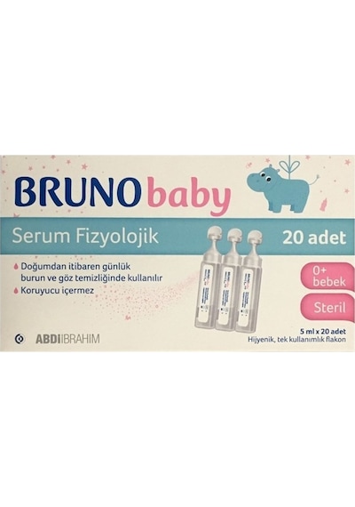 Bruno Baby Serum Fizyolojik Damla 5 ML X 20 Adet