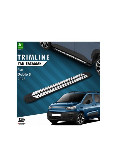 S-dizayn Fiat Doblo 3 Trimline Gri Yan Basamak 202 Cm 2023 Üzeri