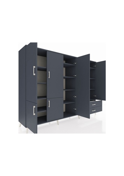 Hyperion Dolap 12 Raflı 2 Çekmeceli 7 Kapaklı 220x44x163 Antrasit Antrasit-antrasit Hyperion Dolap 12 Raflı 2 Çekmeceli 7 Kapaklı 220x44x163 Antrasit Antrasit-antrasit