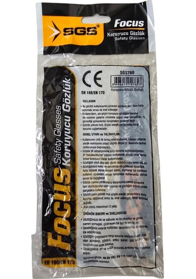 Sgs Focus Koruyucu Gözlük - Şeffaf - En 166 En 170
