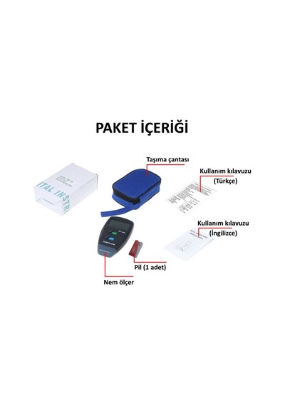 Aek-Tech Md4G 4 Çivili Ahşap Kereste Nem  Ölçer