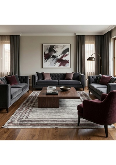 Eliana 200 X 300 Bambu Yün Halı Gri