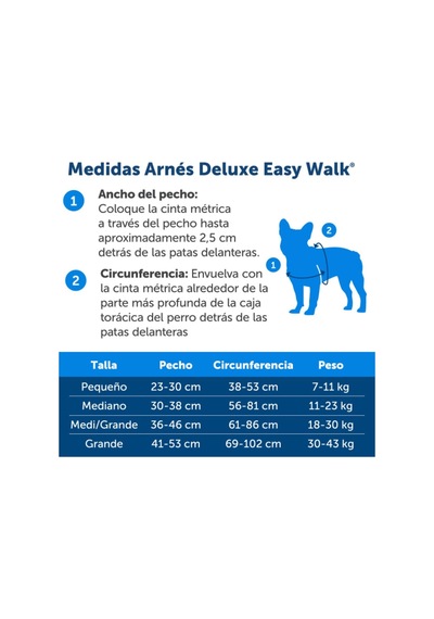 Deluxe Easy Yürüyüş Kemeri Mavi Köpek Göğüs Tasması Küçük 38-51 Cm