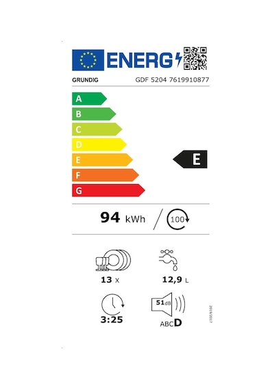 Grundig GDF 5204 5 Programlı 13 Kişilik Bulaşık Makinesi