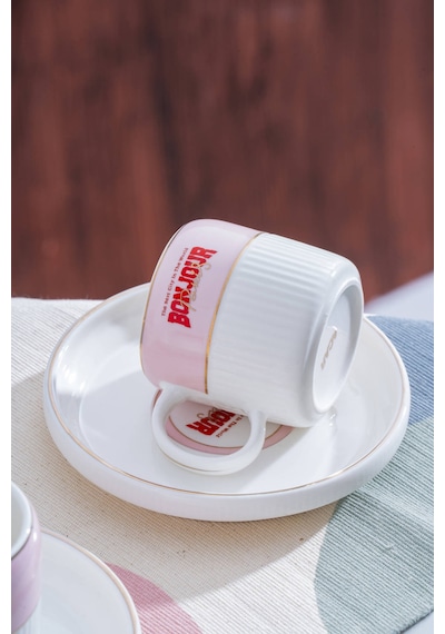 Acar Adonis Pink 6 Kişilik Kahve Fincan Takımı - 100 Ml Renkli