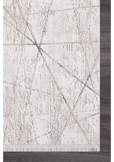 Artemis Halı Romantik 02429a Krem Bej Çizgi Desenli Halı Krem