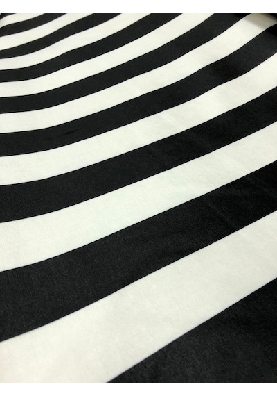 Bakırcı Kumaş Siyah Beyaz Çizgili Döşemelik Kumaş 100 x 140 cm