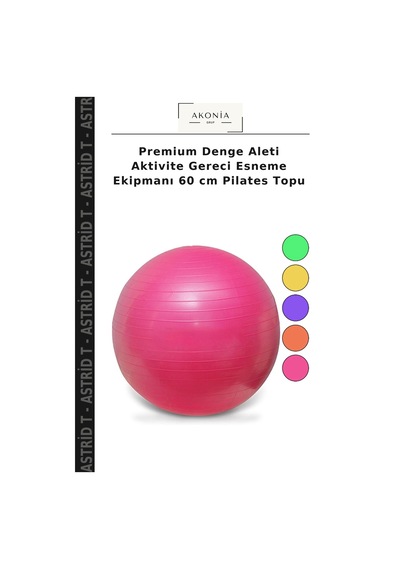 Premium Denge Aleti Aktivite Gereci Esneme Ekipmanı 60 Cm Pilates Topu